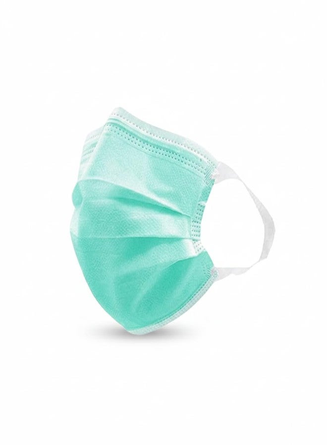 7Shield Face Mask | Disposable Safety Masks for Women & Men | ISO CE GMP SITRA Certified Soft Fabric Spandex Earloop strings, Comfortable & Secure Face Masks (Green-50) - Image 3